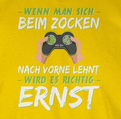 Shirtracer T-Shirt Wenn man sich beim zocken nach vorne lehnt Nerd Geschenke grün