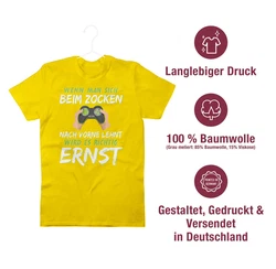 Shirtracer T-Shirt Wenn man sich beim zocken nach vorne lehnt Nerd Geschenke grün