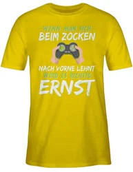 Shirtracer T-Shirt Wenn man sich beim zocken nach vorne lehnt Nerd Geschenke grün