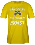 Shirtracer T-Shirt Wenn man sich beim zocken nach vorne lehnt Nerd Geschenke grün
