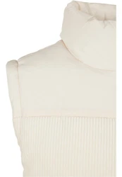 URBAN CLASSICS Jerseyweste Cord Vest Beige/Khaki/Weiß/Creme/Braun