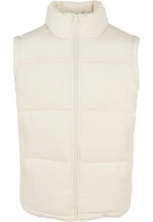 URBAN CLASSICS Jerseyweste Cord Vest Beige/Khaki/Weiß/Creme/Braun