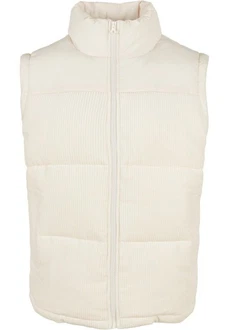 URBAN CLASSICS Jerseyweste Cord Vest Beige/Khaki/Weiß/Creme/Braun