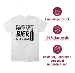 Shirtracer T-Shirt Bitte nicht schubsen ich habe Bier in der Hand Party & Alkohol Herren schwarz