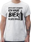 Shirtracer T-Shirt Bitte nicht schubsen ich habe Bier in der Hand Party & Alkohol Herren schwarz
