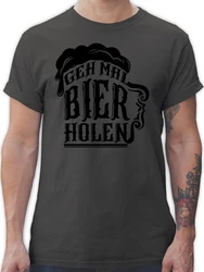 Shirtracer T-Shirt Geh mal Bier holen Party & Alkohol Herren schwarz