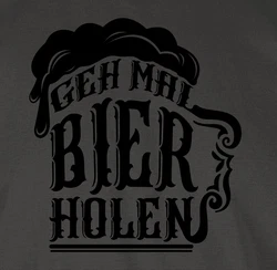 Shirtracer T-Shirt Geh mal Bier holen Party & Alkohol Herren schwarz