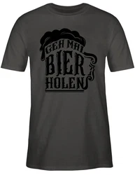 Shirtracer T-Shirt Geh mal Bier holen Party & Alkohol Herren schwarz