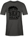 Shirtracer T-Shirt Geh mal Bier holen Party & Alkohol Herren schwarz
