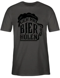 Shirtracer T-Shirt Geh mal Bier holen Party & Alkohol Herren schwarz Shirtracer T-Shirt Geh mal Bier holen Party & Alkohol Herren schwarz