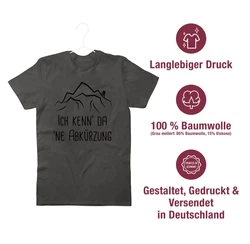 Shirtracer T-Shirt Ich kenn' da 'ne Abkürzung schwarz