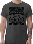 Shirtracer T-Shirt Unterschätze niemals einen alten Mann mit einem Fahrrad schwarz