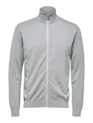SELECTED HOMME Strickjacke 'Berg' (1) Grau/Hellgrau