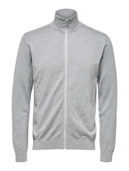 SELECTED HOMME Strickjacke 'Berg' (1) Grau/Hellgrau