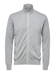 Sweatjacke SLHBERG FULL ZIP CARDIGAN mit 100% Baumwolle