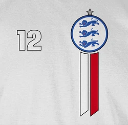 Shirtracer T-Shirt 12. Mann England Emblem 2024 Fussball EM Fanartikel 
