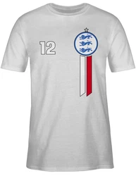 Shirtracer T-Shirt 12. Mann England Emblem 2024 Fussball EM Fanartikel 