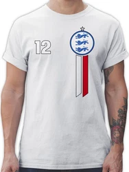 Shirtracer T-Shirt 12. Mann England Emblem 2024 Fussball EM Fanartikel 
