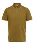 SELECTED HOMME Poloshirt SLHAZE SPORT (1-tlg) Dunkelgrün/Khaki/Orange