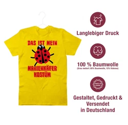 Shirtracer T-Shirt Das ist mein Marienkfer Kostüm Gelb/Rosa/Dunkelrot