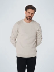 NO EXCESS Rundhalspullover Khaki/Beige/Grau