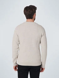 NO EXCESS Rundhalspullover Khaki/Beige/Grau