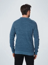 NO EXCESS Rundhalspullover Blau/Türkis/Hellblau