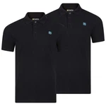 riverso Herren Poloshirt RIVJohn Basic Regular Fit 2er Pack Dunkelblau/Pastell/Blau