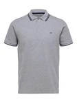 SELECTED HOMME Poloshirt 'SLHDante' Grau/Hellgrau