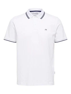 SELECTED HOMME Poloshirt 'SLHDante' Weiß/Creme