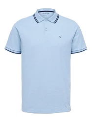SELECTED HOMME Poloshirt 'SLHDante' Blau/Hellblau