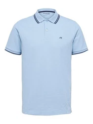 SELECTED HOMME Poloshirt 'SLHDante' Blau/Hellblau