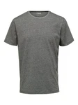 SELECTED HOMME T-Shirt SLHASPEN MINI STRIPE Dunkelgrau/Hellgrau/Grau