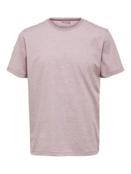 SELECTED HOMME T-Shirt SLHASPEN MINI STRIPE Lila/Rosa