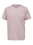 SELECTED HOMME T-Shirt SLHASPEN MINI STRIPE Lila/Rosa