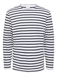 Langarmshirt SLHBRIAC STRIPE (1-tlg) aus Baumwolle