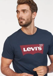 LEVI'S T-Shirt Graphic Set-In Neck Dunkelblau/Rot/Braun/Blau