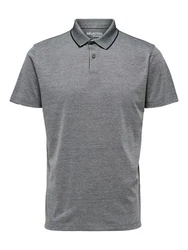 SELECTED HOMME Poloshirt SLHLEROY COOLMAX graumeliert