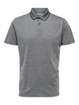 SELECTED HOMME Poloshirt SLHLEROY COOLMAX graumeliert