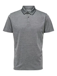 SELECTED HOMME Poloshirt SLHLEROY COOLMAX graumeliert