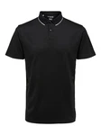 SELECTED HOMME Poloshirt SLHLEROY COOLMAX Schwarz