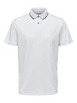 SELECTED HOMME Poloshirt SLHLEROY COOLMAX Weiß/Grau/Hellgrau/Dunkelblau
