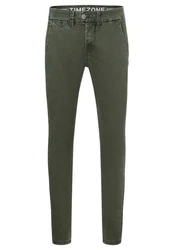 Timezone Chinohose SLIM JANNOTZ Dunkelgrün/Khaki/Grün