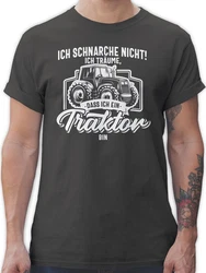 Shirtracer T-Shirt Ich schnarche nicht ich trume dass ich ein Traktor bin weiß
