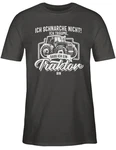 Shirtracer T-Shirt Ich schnarche nicht ich trume dass ich ein Traktor bin weiß
