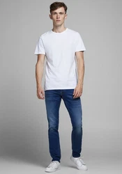 Jack & Jones Slim-fit-Jeans JJIGlenn JJOriginal Weiß/Creme/Hellblau