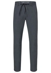 Timezone Chinohose REGULAR LUITZ Dunkelblau/Grau/Dunkelgrau