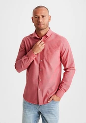 H.I.S Langarmhemd mit Kentkragen Rot/Rosa/Dunkelrot