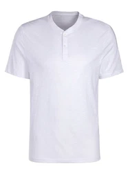H.I.S Henleyshirt mit Henleykragen Grau/Weiß/Creme