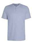 H.I.S Henleyshirt mit Henleykragen Blau/Hellblau/Grau